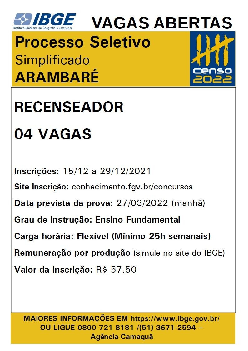 oportunidade-de-emprego-temporario-ibge-abre-inscricoes-para-processo-seletivo-censo-2022